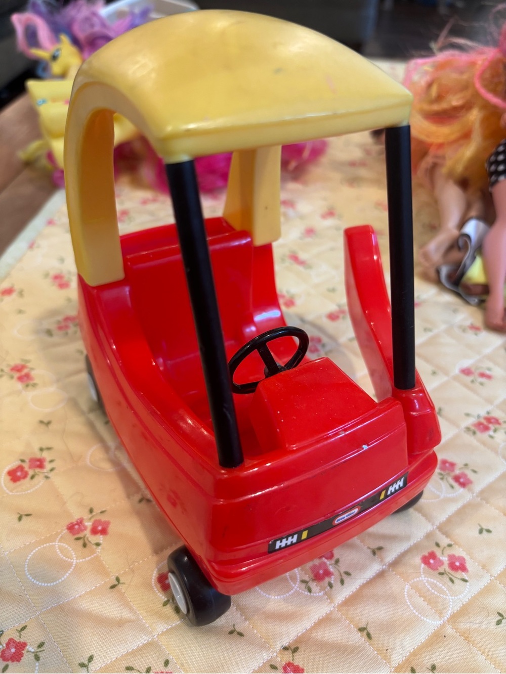 Classic Red and Yellow Toy Ride-On Car - Kids Toys